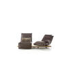 2-SITZER-SOFA Echtleder Eichefarben, Dunkelbraun  - Eichefarben/Dunkelbraun, Natur, Leder/Holz (240/63/115cm) - Koinor