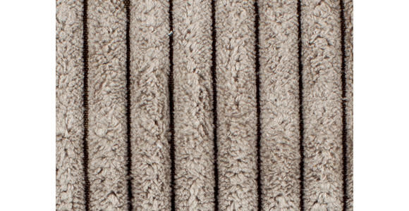 BIGSOFA in Cord Taupe - Taupe/Schwarz, Design, Textil/Metall (226/91/103cm) - Carryhome