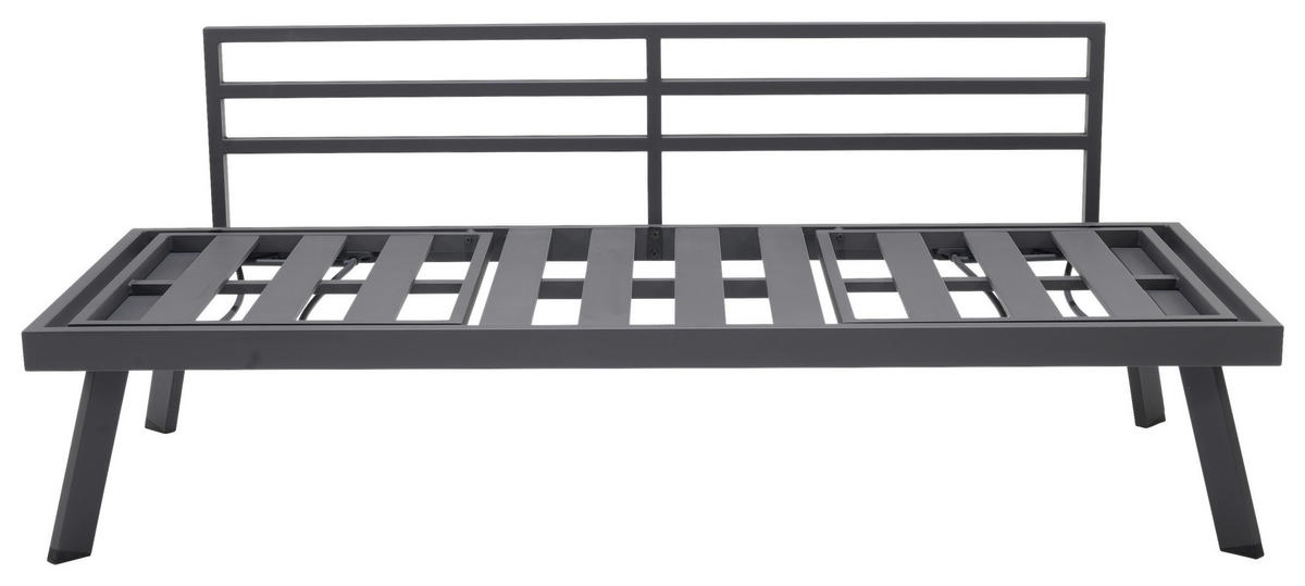3-SITZER-BANK 180/82/80,1 cm Flachgewebe Dunkelgrau  - Dunkelgrau, MODERN, Textil/Metall (180/82/80,1cm) - Amatio