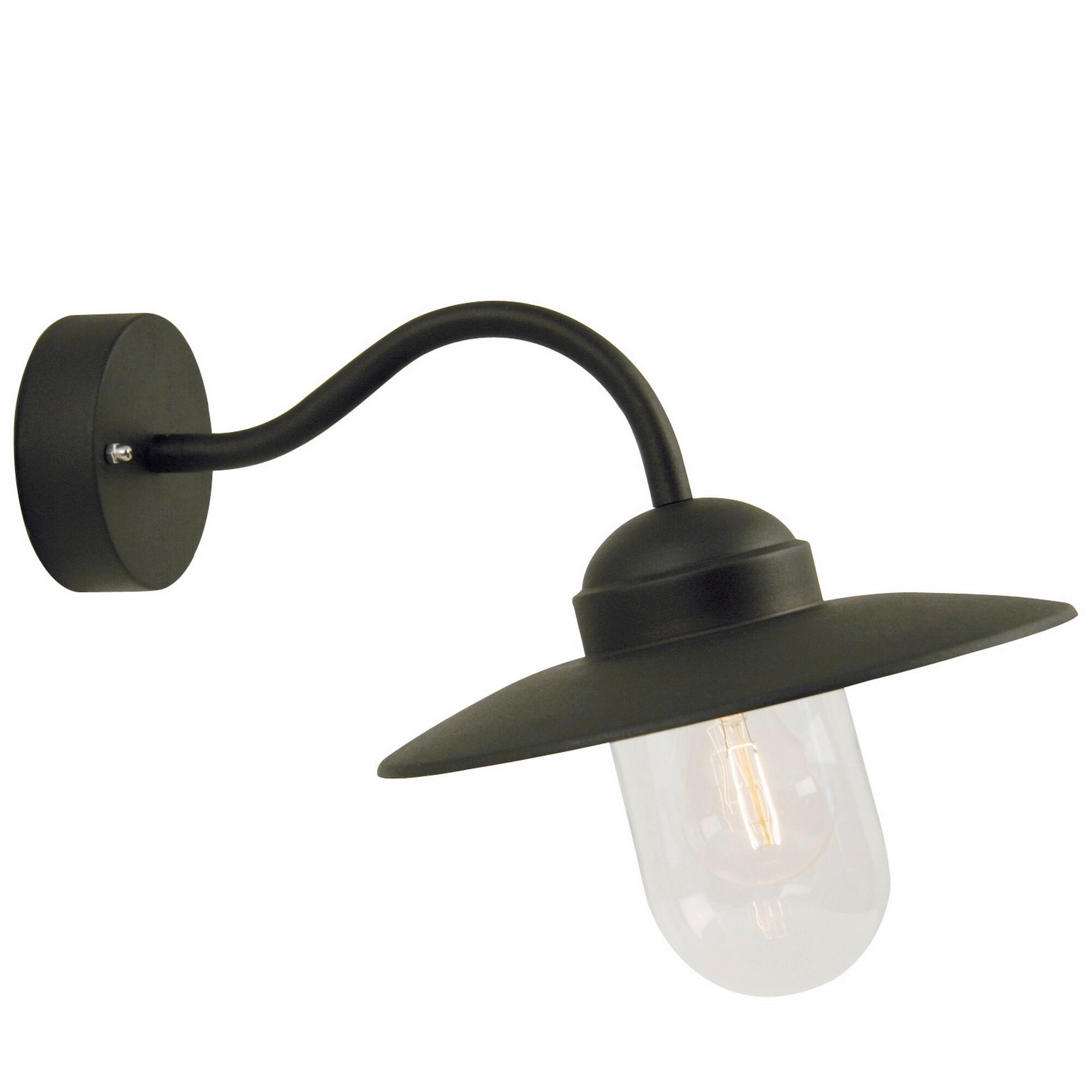 AUßENWANDLEUCHTE 27,5/27/42 cm   - Schwarz, KONVENTIONELL, Glas/Metall (27,5/27/42cm) - Nordlux