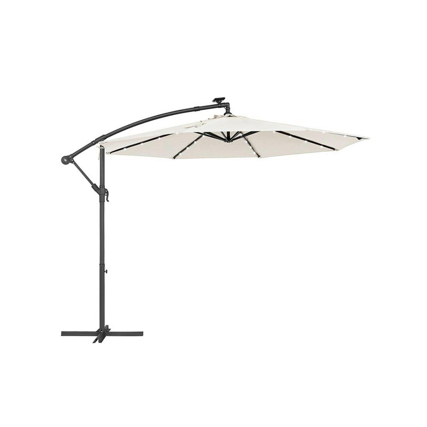 ZÁVESNÝ SLNEČNÍK 300/300 cm - čierna/béžová, Basics, kov/textil (300/300cm) - Modante