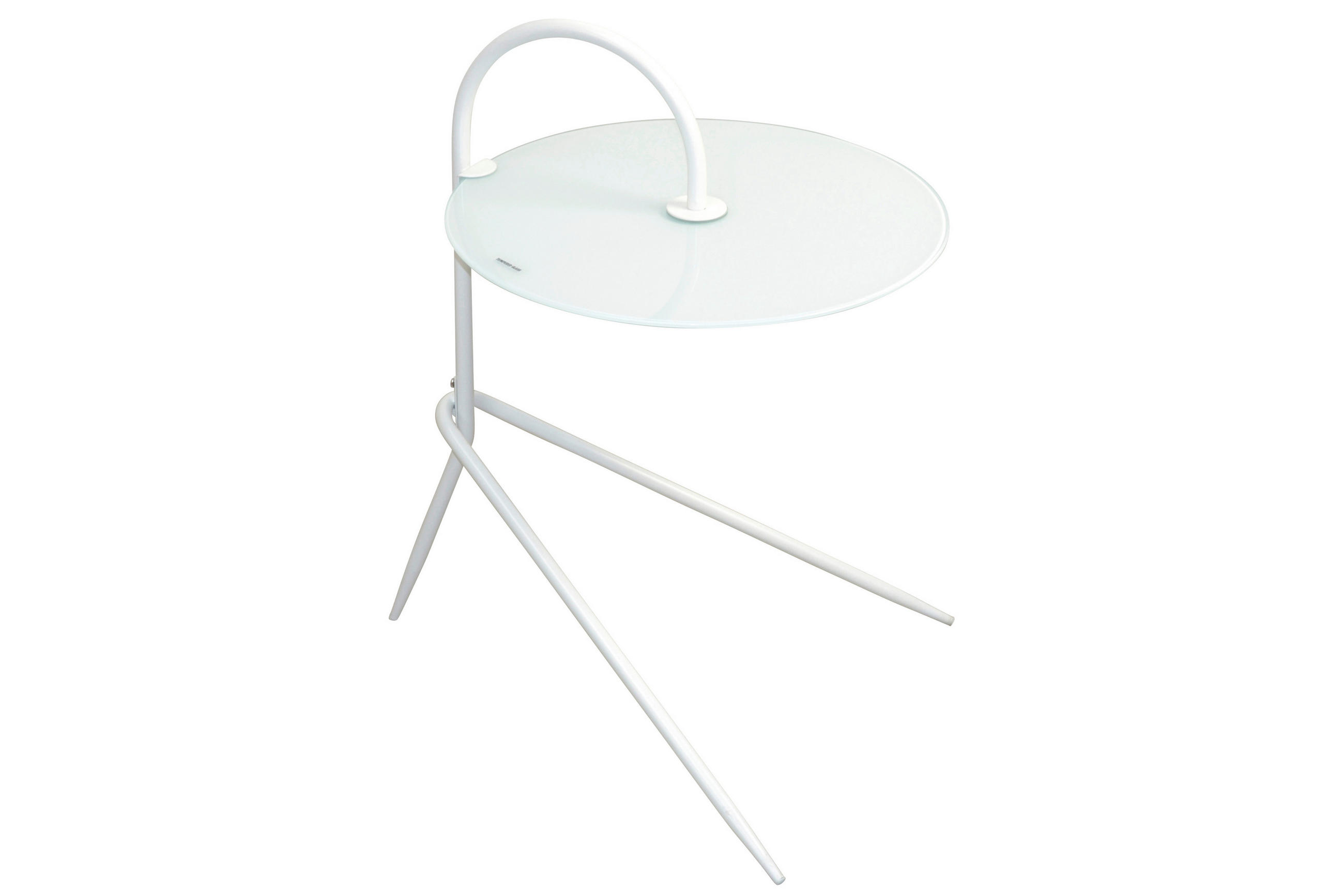 BEISTELLTISCH 45/52/64 cm Weiß rund  - Weiß, Design, Glas/Metall (45/52/64cm) - MID.YOU