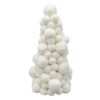 DEKORATIONSTRÄD  - vit, Trend, textil/plast (16/35cm) - X-Mas
