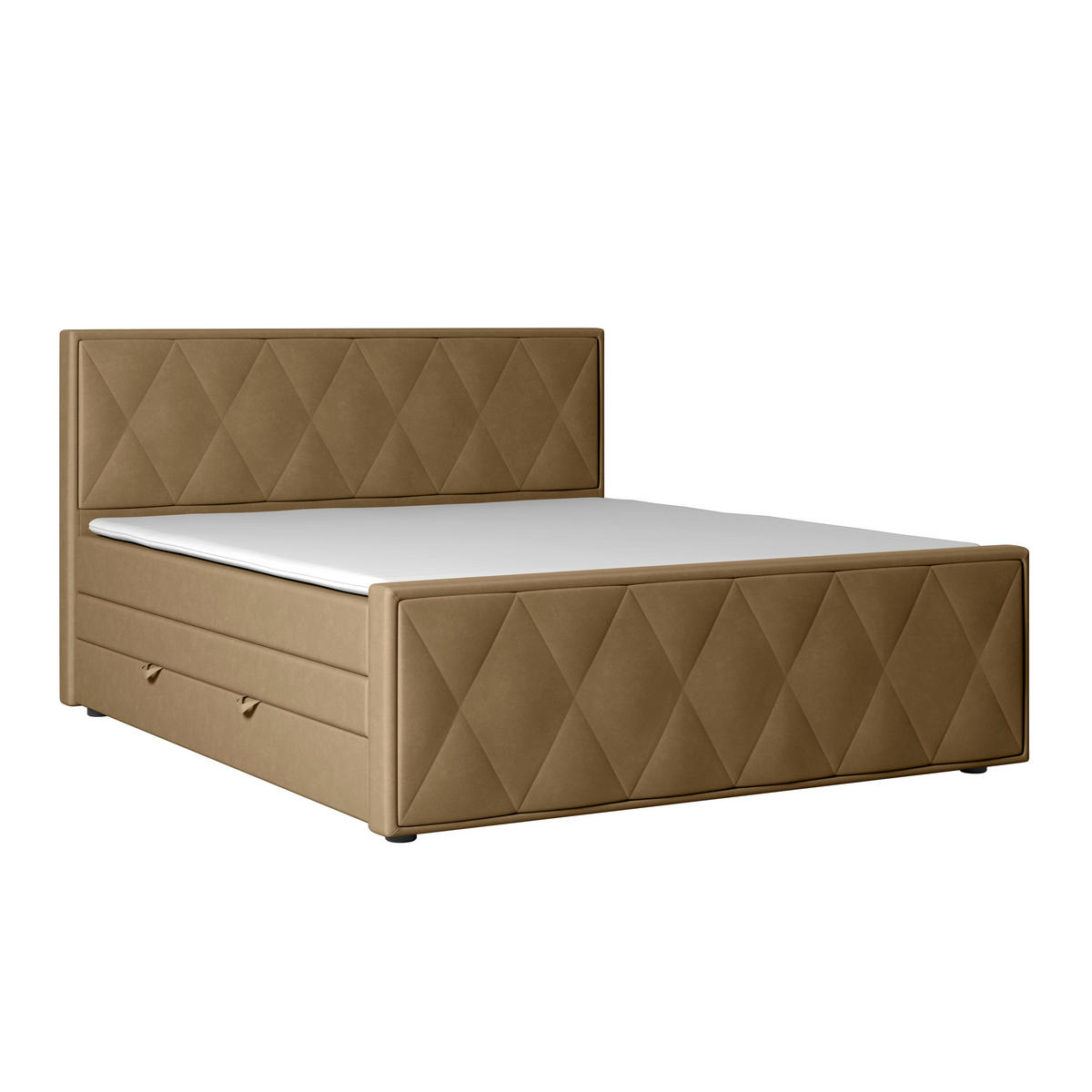 BOXSPRINGBETT 180/200 cm  in Beige  - Beige, Modern, Holz/Kunststoff (180/200cm) - MID.YOU
