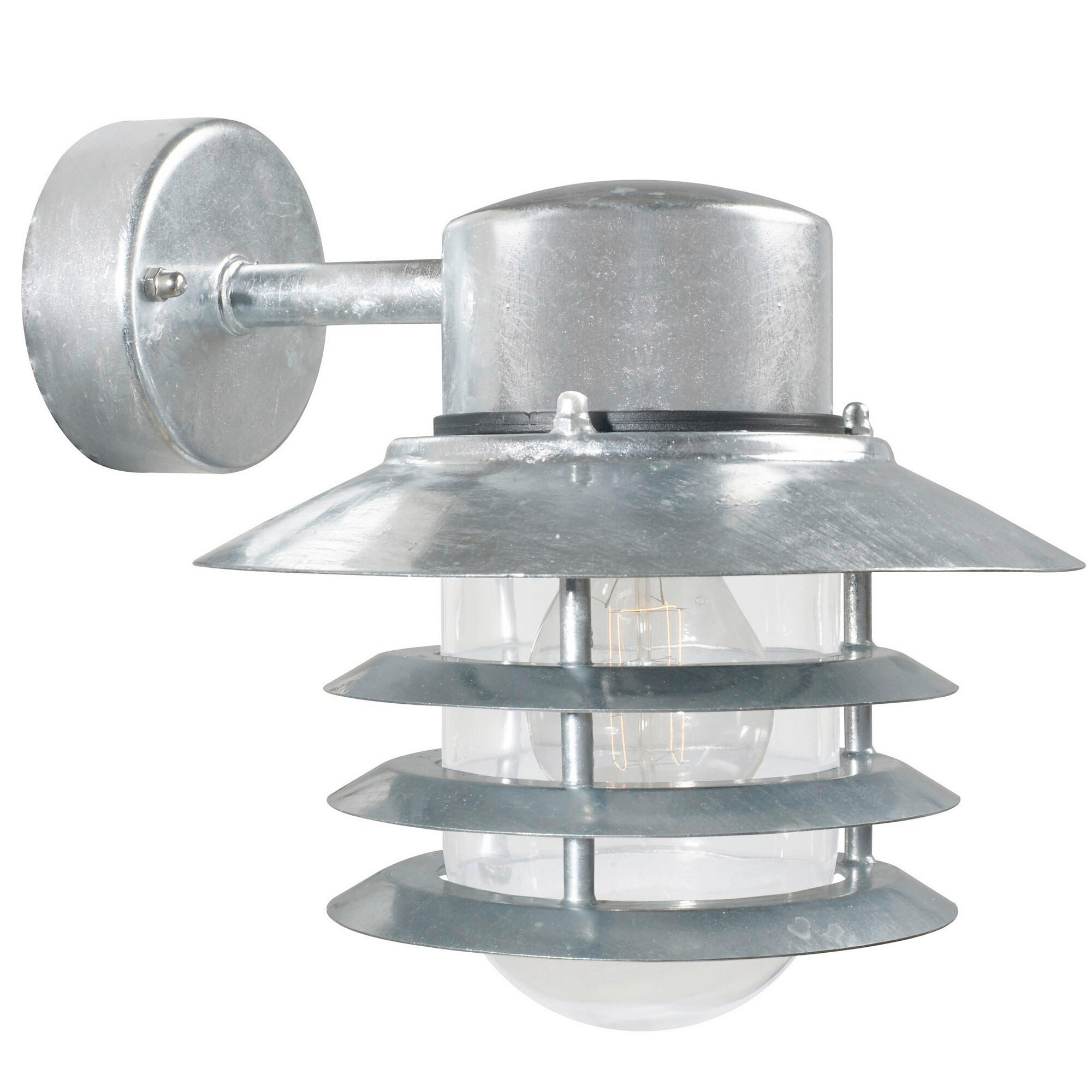 AUSSENWANDLEUCHTE Vejers 22/23 cm  - Zinkfarben, Design, Metall (22/23cm) - Nordlux
