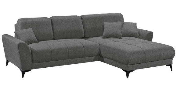 ECKSOFA in Webstoff Anthrazit  - Anthrazit/Schwarz, KONVENTIONELL, Kunststoff/Textil (281/189cm) - Carryhome