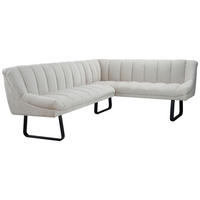 ECKBANK  in Hellgrau  - Hellgrau/Schwarz, MODERN, Textil/Metall (174/230/82/69cm) - Livetastic