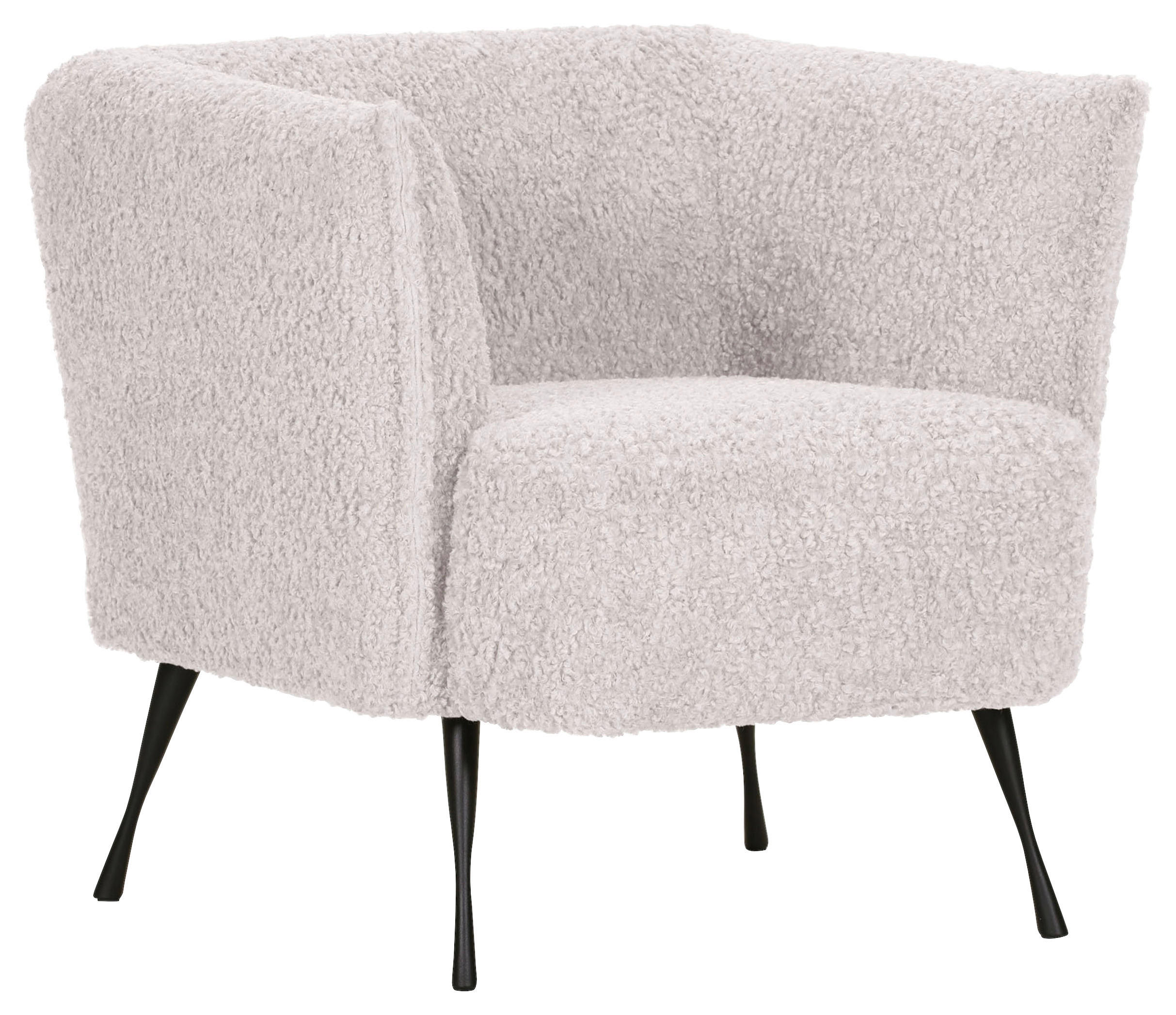 FÅTÖLJ i textil cremefärgad  - svart/cremefärgad, Design, metall/textil (76/73/76cm) - MID.YOU