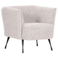 FÅTÖLJ i textil cremefärgad  - svart/cremefärgad, Design, metall/textil (76/73/76cm) - MID.YOU