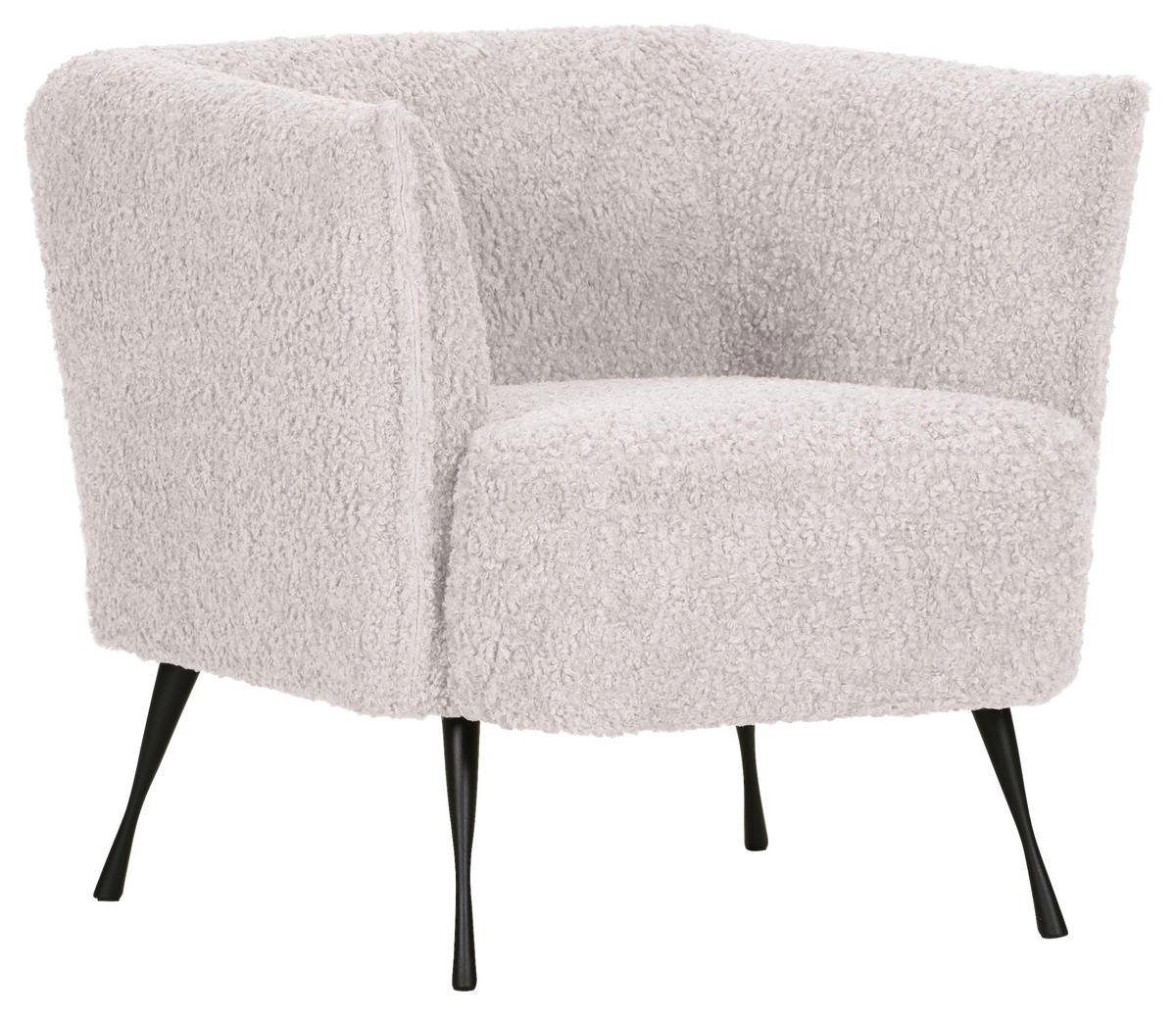 FÅTÖLJ i textil cremefärgad  - svart/cremefärgad, Design, metall/textil (76/73/76cm) - MID.YOU