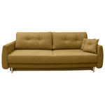 SCHLAFSOFA Webstoff Senfgelb  - Buchefarben/Senfgelb, KONVENTIONELL, Holz/Textil (220/90/95cm) - Carryhome