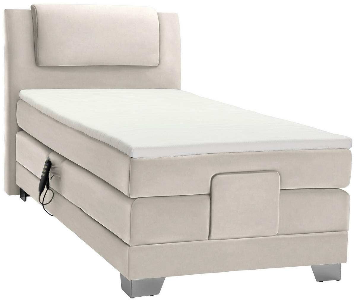 BOXSPRINGBETT 100/200 cm in Creme von ESPOSA