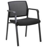 BESUCHERSTUHL  in Webstoff Schwarz  - Schwarz, KONVENTIONELL, Kunststoff/Textil (57/81/54cm) - Xora