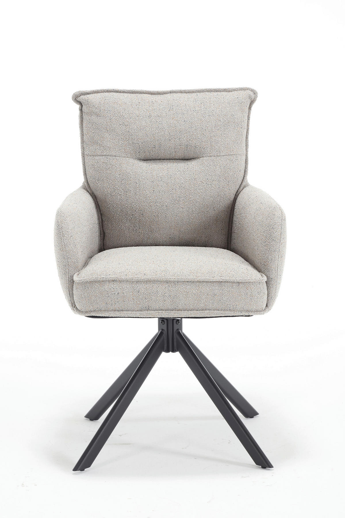 DREHSTUHL Struktur Grau  - Schwarz/Grau, MODERN, Textil/Metall (60/93/67cm) - Livetastic