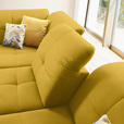 ECKSOFA in Chenille Currygelb  240/308 cm  - Currygelb/Schwarz, Design, Textil/Metall (240/308cm) - Xora