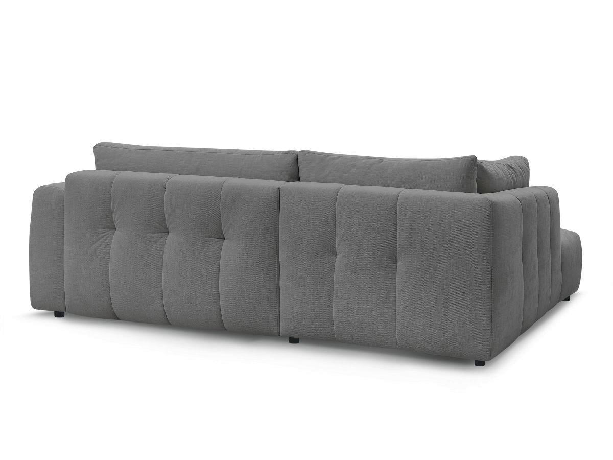 ECKSCHLAFSOFA FUJI Leinenoptik Dunkelgrau  inkl.  - Dunkelgrau/Schwarz, MODERN, Kunststoff/Textil (204/282cm)