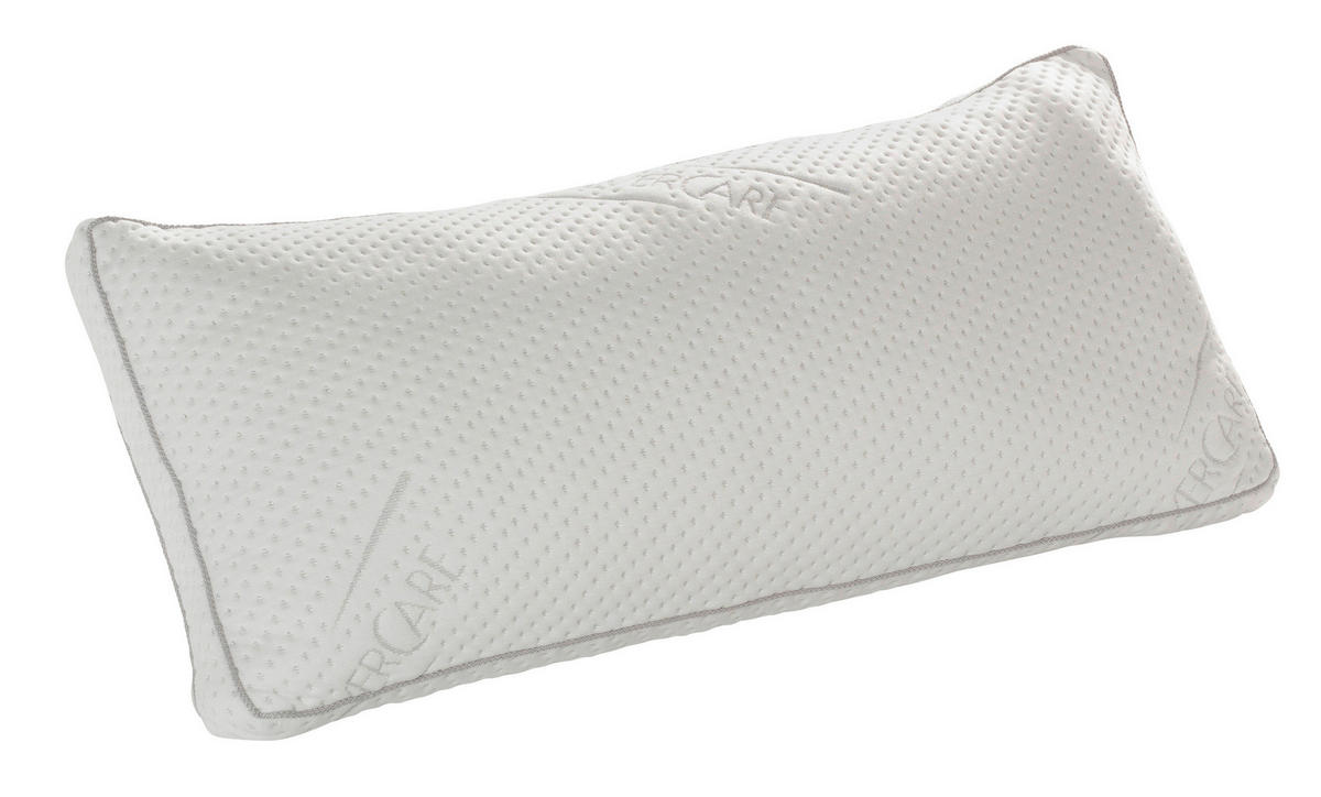 VANKÚŠ POD HLAVU, 80/40 cm - biela, Basics, textil (80/40cm) - Boxxx