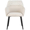 ARMLEHNSTUHL  in Eisen Webstoff  - Beige/Schwarz, Design, Textil/Metall (61/83/61cm) - Novel