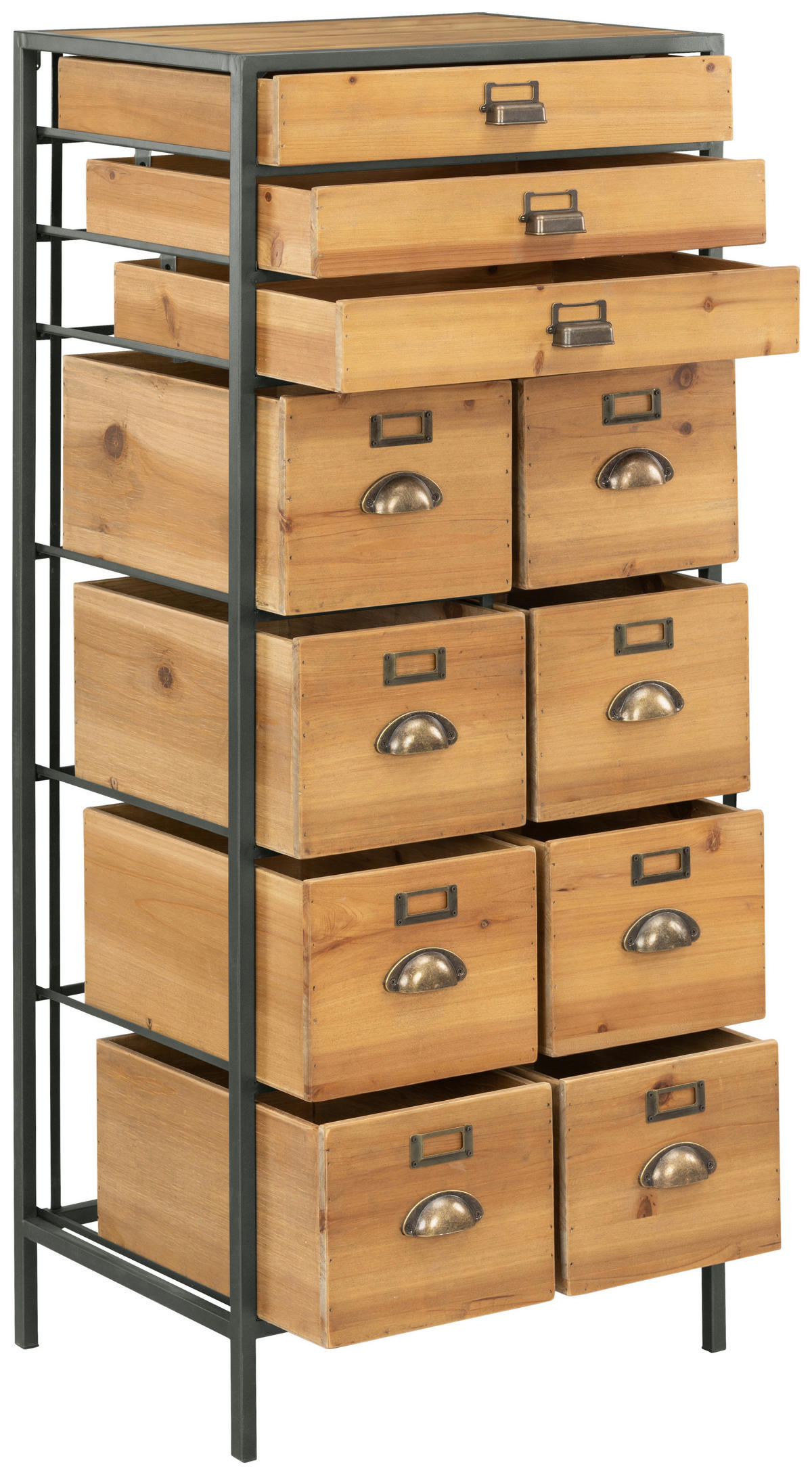 KOMMODE  in 50/120/38 cm  - Messingfarben/Schwarz, KONVENTIONELL, Holz/Metall (50/120/38cm) - Livetastic