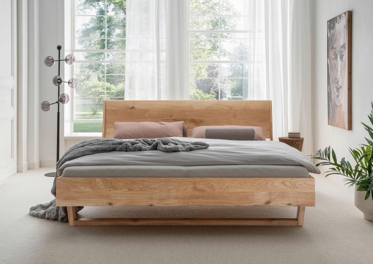 BETT 180/200 cm  in Fichtefarben   - Fichtefarben/Schwarz, Modern, Holz/Metall (180/200cm) - Livetastic