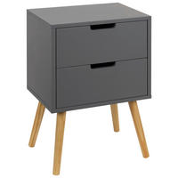 ÉJJELISZEKRÉNY tömör feketefenyő szürke, natúr  - natúr/szürke, Design, faalapú anyag/fa (40/60/30cm) - Xora