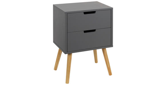 NACHTSCHRANK 40/60/30 cm Kiefer massiv - Naturfarben/Grau, Design, Holz/Holzwerkstoff (40/60/30cm) - Xora