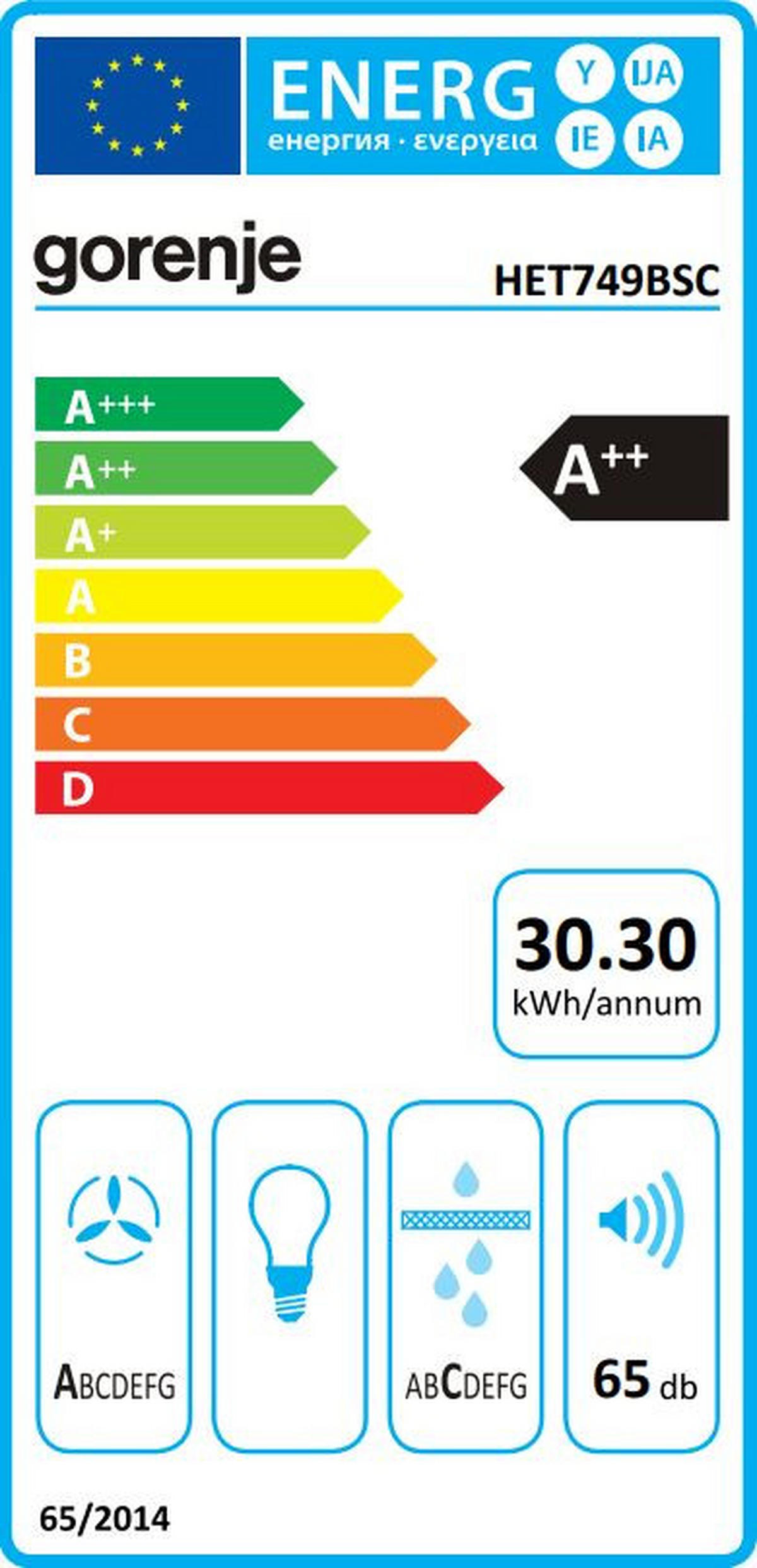 KOCHFELD-DUNSTABZUG-KOMBI 742687  - Schwarz, Basics, Glas (70/23/52cm) - Gorenje