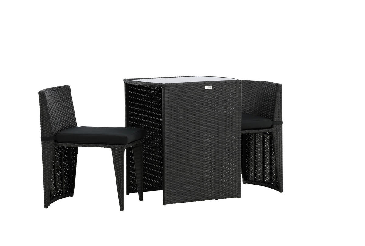 CAFÉSET metall, plast, textil  - grå/svart, Klassisk, metall/textil - Gardenson