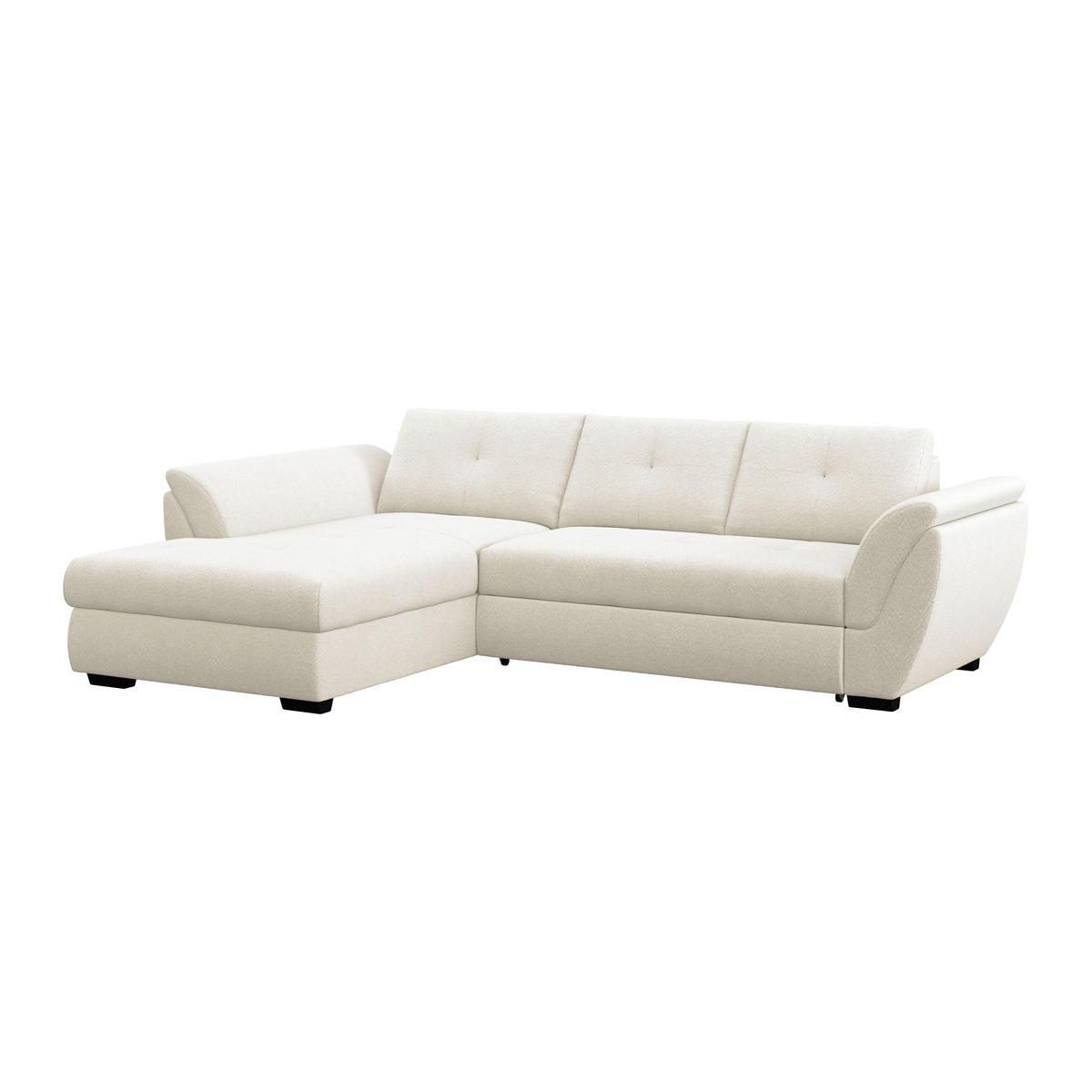 ECKSOFA Grau  - Schwarz/Grau, Konventionell, Kunststoff/Textil (187/278cm) - MID.YOU