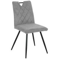 CHAISE  in Eisen Webstoff  - Schwarz/Grau, Modern, Textil/Metall (47/87/60cm) - Boxxx