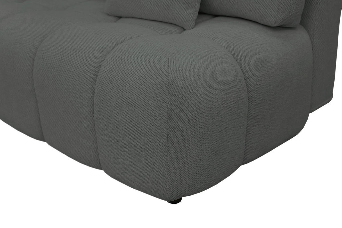 BOXSPRINGSOFA in Chenille Dunkelgrün  - Dunkelgrün/Schwarz, MODERN, Kunststoff/Textil (210/72/105cm) - Cantus