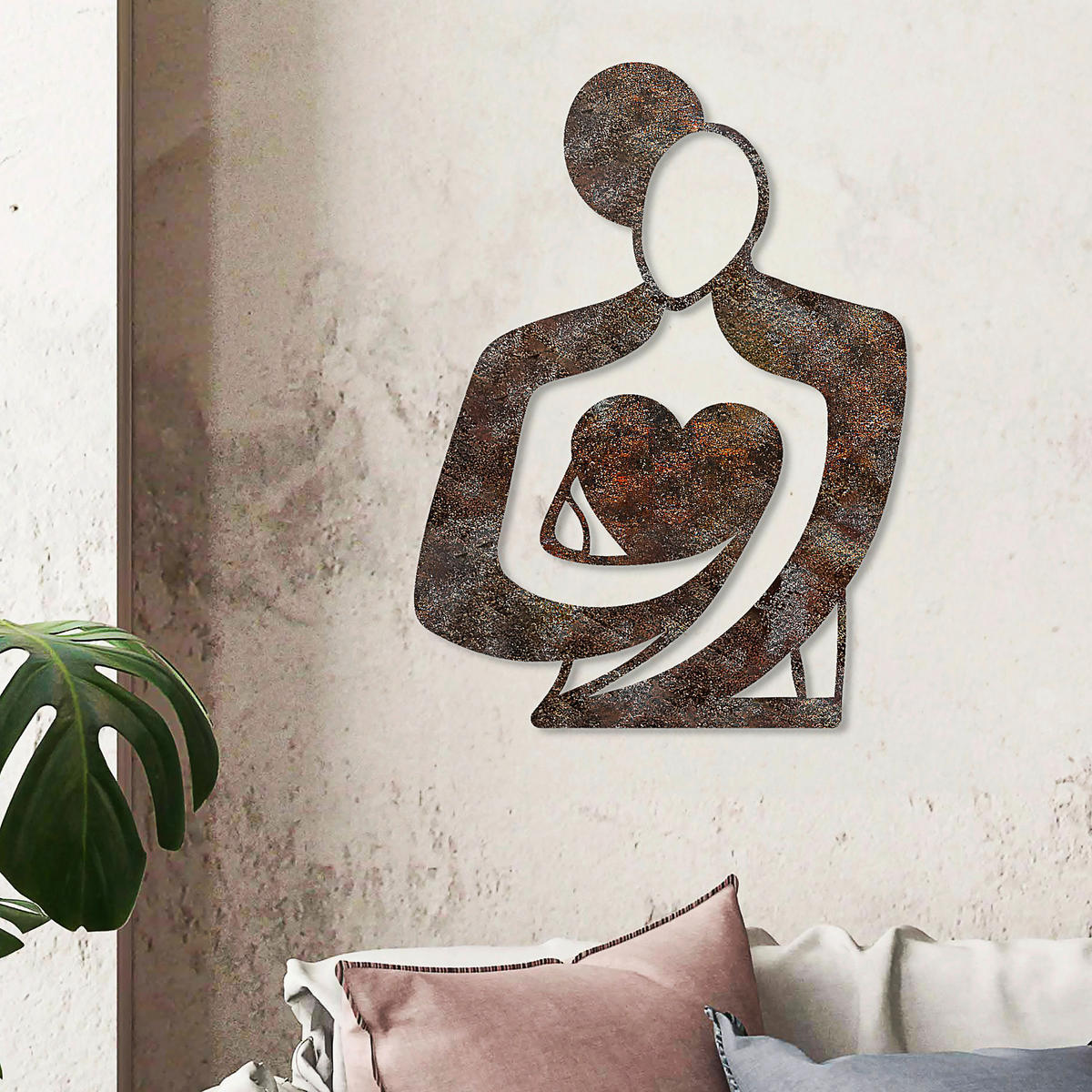 METALLBILD  - Bronzefarben, Basics, Metall (70/52cm)