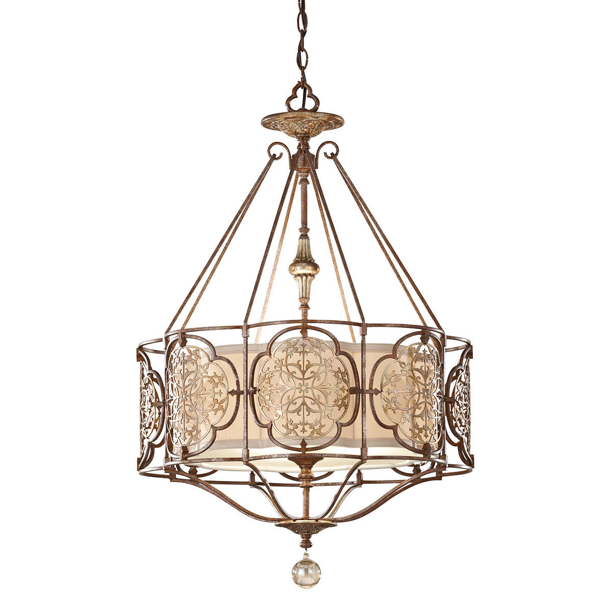 HÄNGELEUCHTE 54/97.6  cm    - Bronzefarben, Konventionell, Metall (54/97.6 cm) - Elstead Lighting