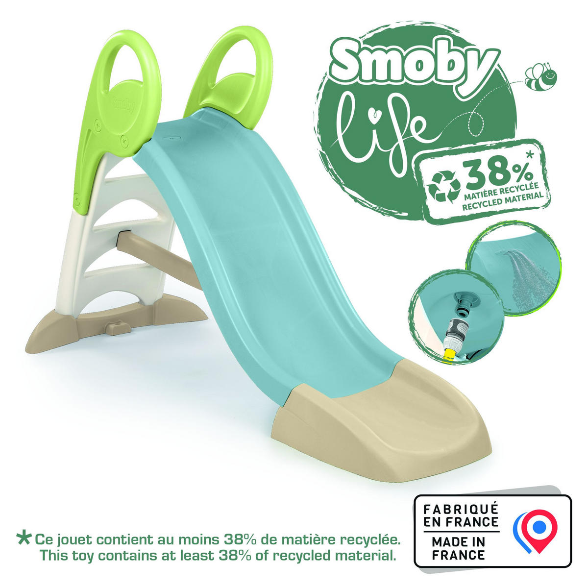 KINDERRUTSCHE  - Pastellblau, Basics, Kunststoff (24,50/119,50/44,70cm) - SMOBY