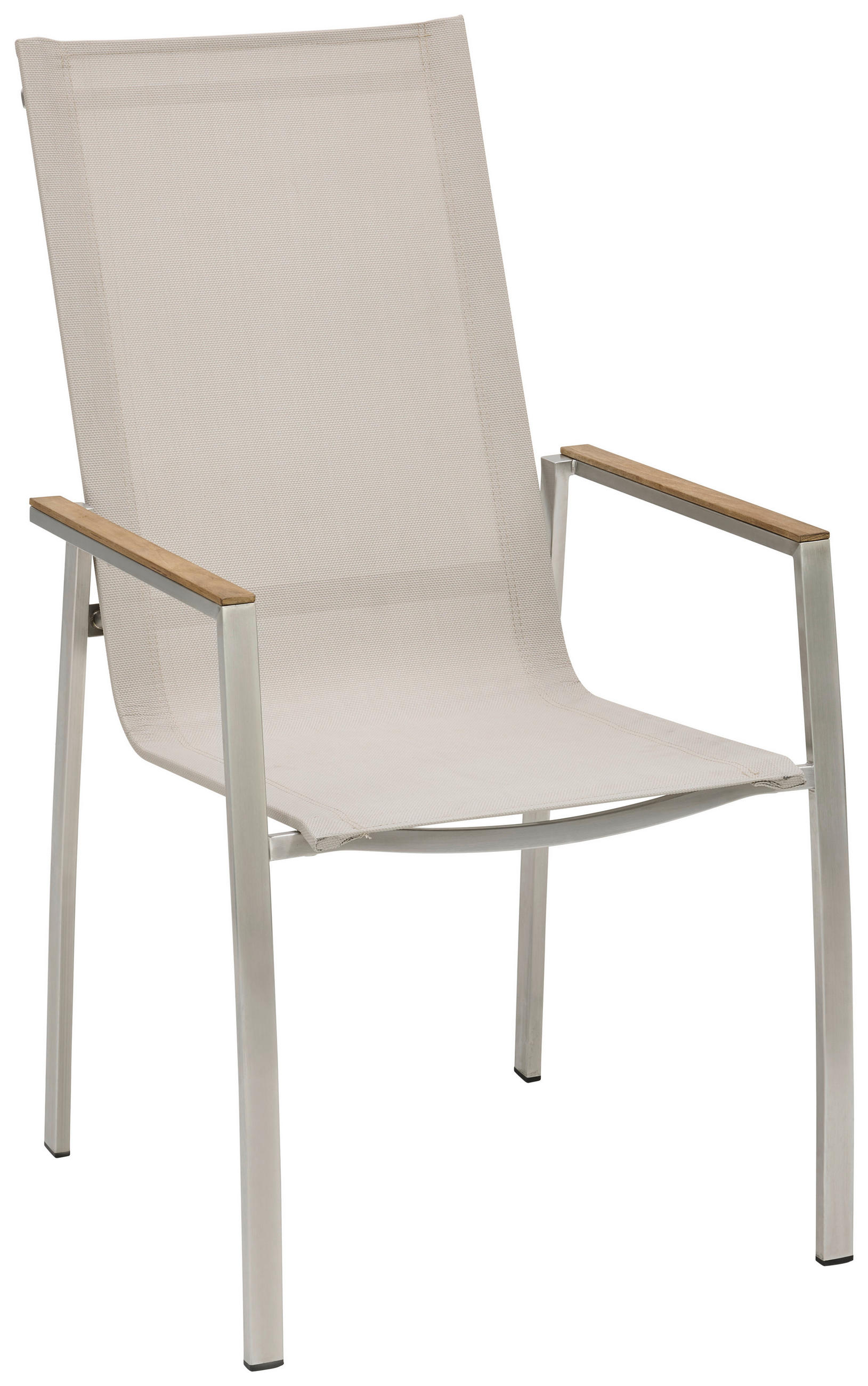 STAPELSESSEL in Holz, Metall, Textil Taupe, Edelstahlfarben  - Taupe/Edelstahlfarben, Konventionell, Holz/Textil (56/103/65cm) - Amatio