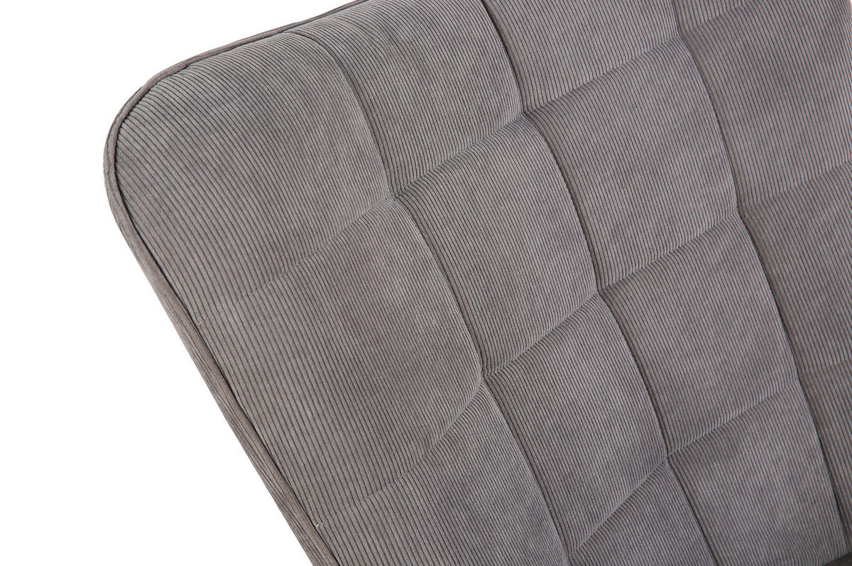 SESSEL in Cord Grau  - Schwarz/Grau, MODERN, Holzwerkstoff/Textil (72/97/80cm) - MID.YOU