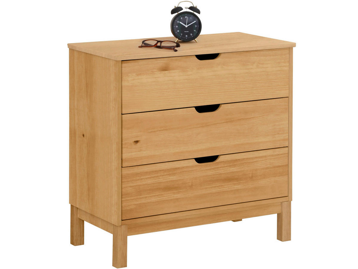 KOMMODE POZNAN, 76/75/39 cm,  - Naturfarben, Design, Holz/Holzwerkstoff (76/75/39cm) - Livetastic