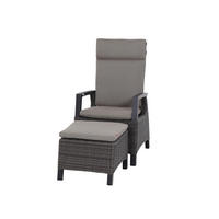 LOUNGEGARNITUR 5-teilig   72/103/83 cm Aluminium  - Grau, Basics, Keramik/Kunststoff (72/103/83cm) - Siena Garden