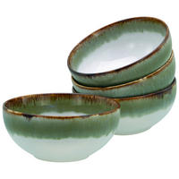 SCHÜSSELSET Cascade 4-teilig  - Weiß/Grün, Design, Keramik - Creatable
