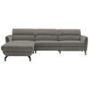 ECKSOFA in Chenille Greige  187/299 cm  - Greige/Schwarz, Design, Textil/Metall (187/299cm) - Schöner Wohnen