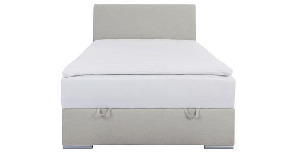 BOXBETT 120/200 cm  in Ecru  - Chromfarben/Ecru, KONVENTIONELL, Kunststoff/Textil (120/200cm) - Carryhome