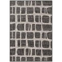 FLACHWEBETEPPICH 160/230 cm Haringey Schwarz, Weiß rechteckig  - Schwarz/Weiß, Design, Kunststoff (160/230cm)