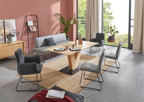 STUHL - Schwarz/Grau, Design, Textil/Metall (46/91/60cm) - Dieter Knoll