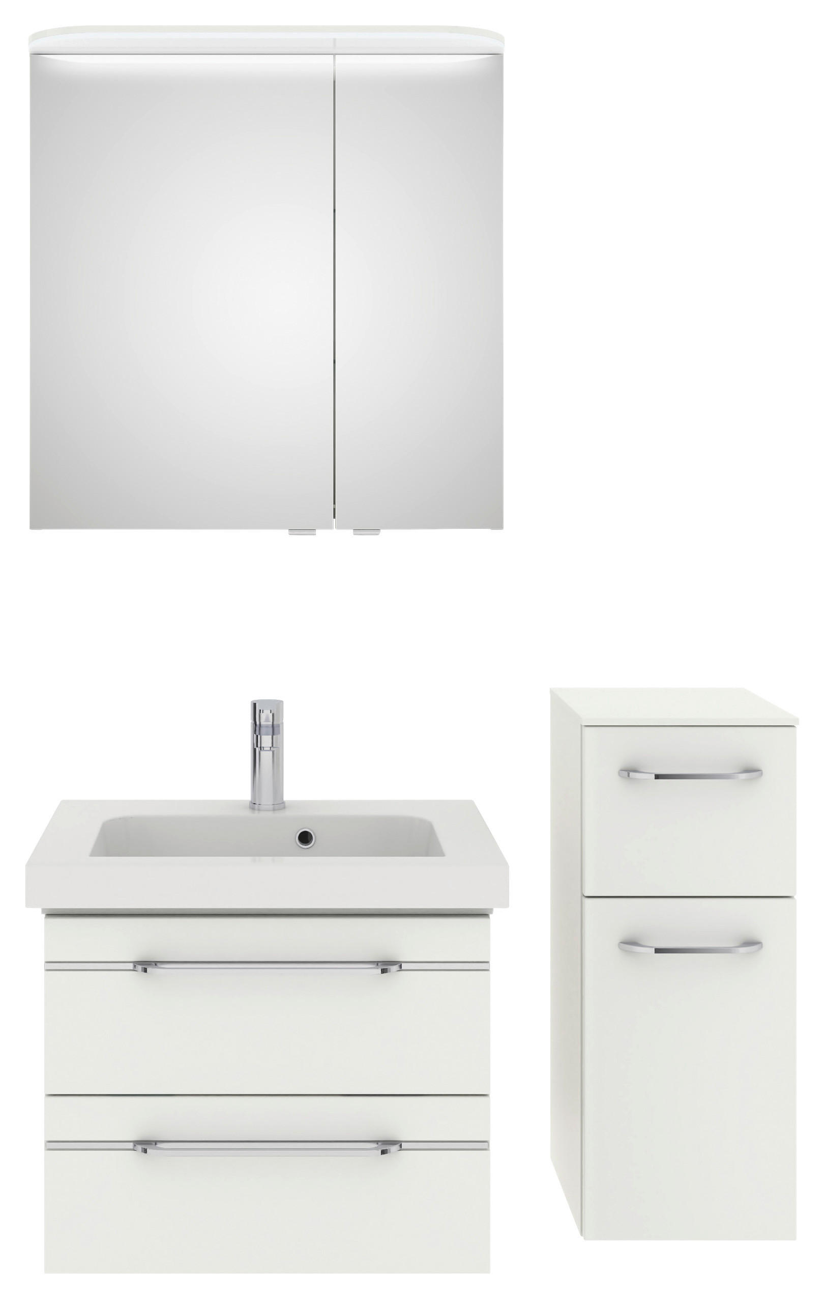 Thumbnail - Pelipal Badezimmer Balto, Weiß, Weiß Hochglanz, Metall, 4-teilig, 2 Fächer, insgesamt: 3 Schublade(n),2 Schublade(n) Sch...