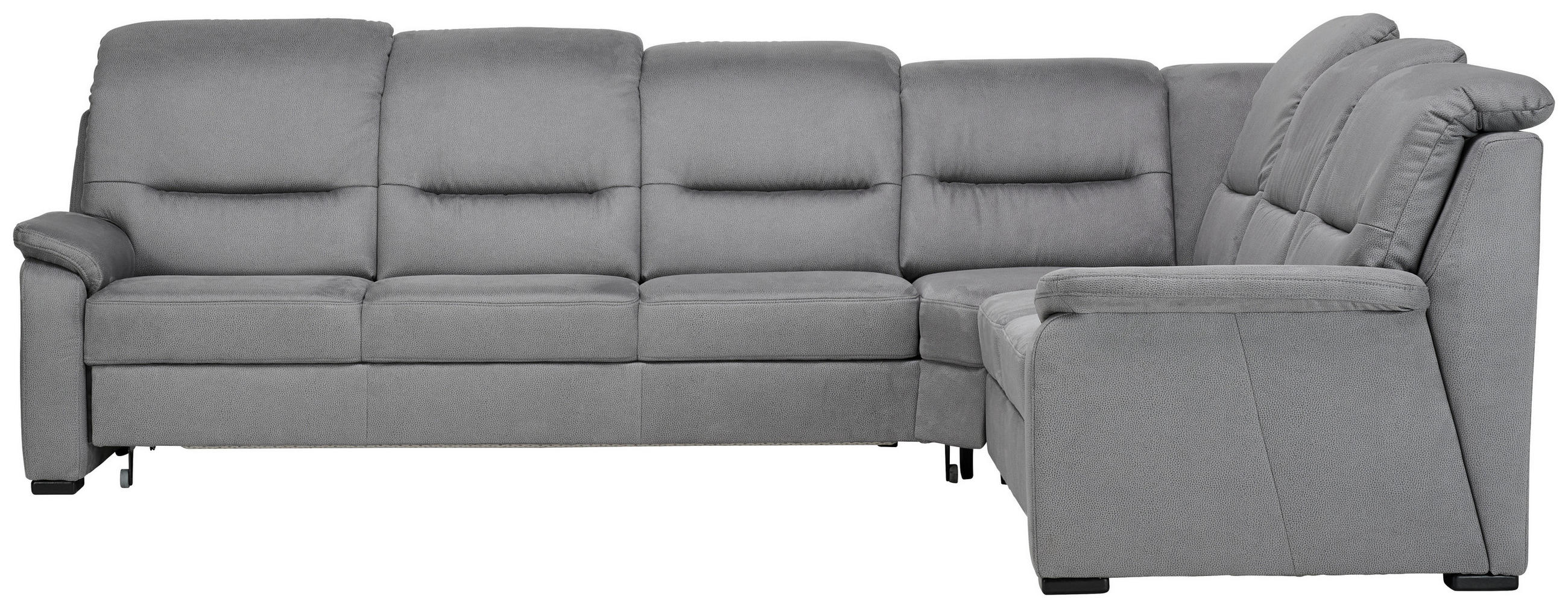 ROHOVÁ SEDACIA SÚPRAVA, textil, sivá - čierna/sivá, Konventionell, drevo/textil (303/245cm) - Beldomo Comfort