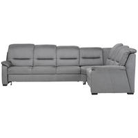 ECKSOFA in Mikrofaser Grau  303/245 cm  - Schwarz/Grau, KONVENTIONELL, Holz/Textil (303/245cm) - Beldomo Comfort
