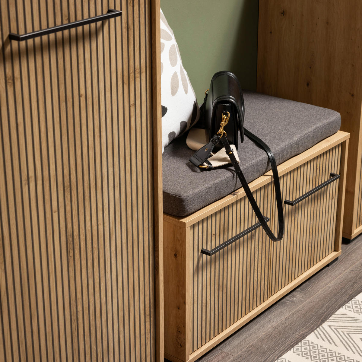 GARDEROBNA OMARA hrast artisan - hrast artisan, Basics, leseni material (54,5/197,5/40cm) - Xora