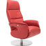 RELAXSESSEL Echtleder Relaxfunktion - Rot/Alufarben, Design, Leder/Metall (75/118/82cm) - Welnova RELAXSESSEL Echtleder Relaxfunktion - Rot/Alufarben, Design, Leder/Metall (75/118/82cm) - Welnova