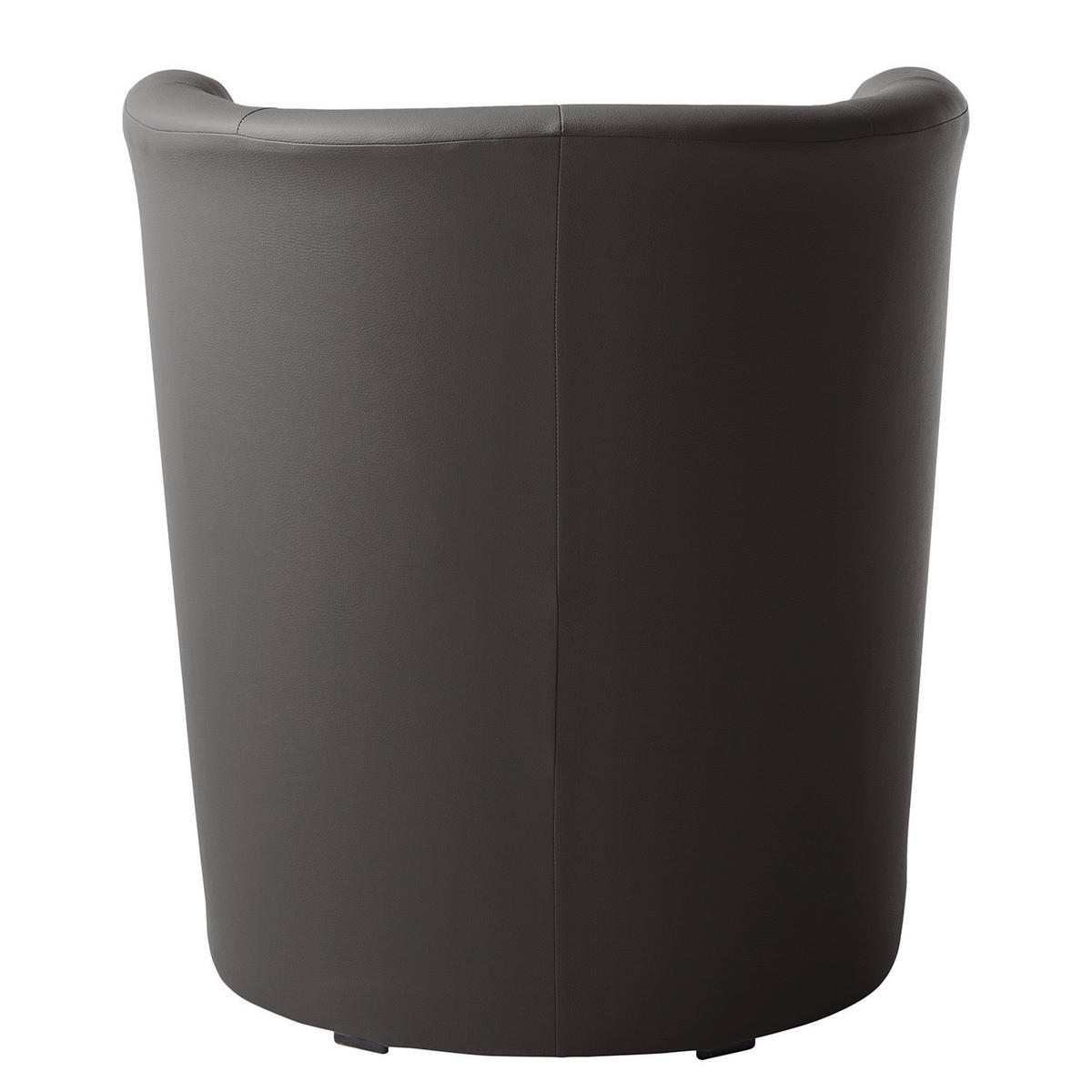 COCKTAILSESSEL Lederlook Dunkelbraun  - Dunkelbraun/Schwarz, Design, Kunststoff/Textil (66/75/56cm) - Livetastic