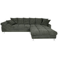 ECKSOFA Dunkelgrün Webstoff  - Dunkelgrün, Design, Textil/Metall (337/228cm) - Carryhome